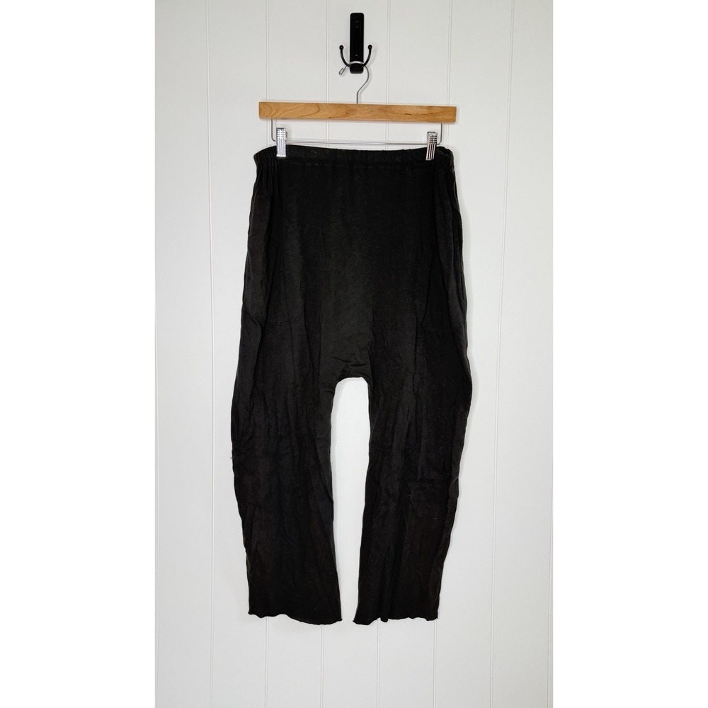 THE GREAT. Black Cotton Lantern Pants Cropped Elastic Waist Size 1‎